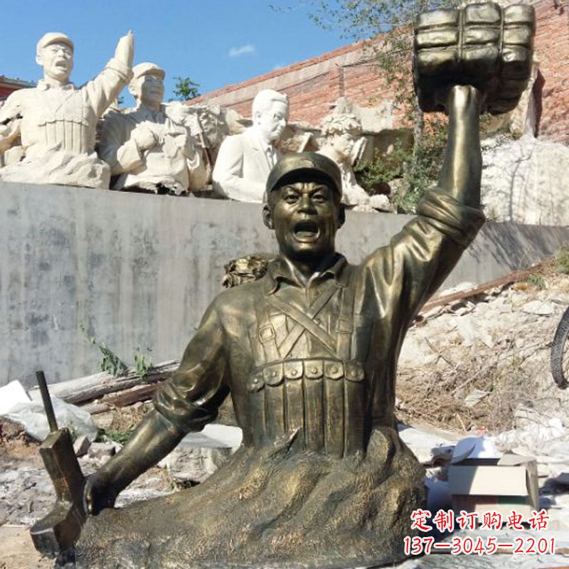 宁德董存瑞仿铜头像雕塑