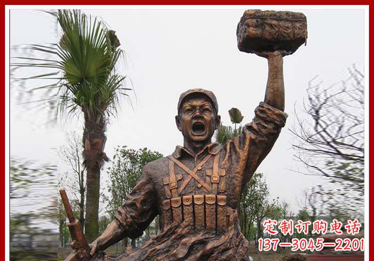 宁德董存瑞英雄模范铜雕——艺术之美的匠心细作