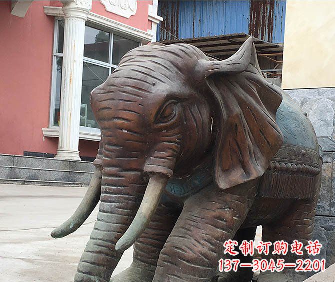 宁德动物大象公园铜雕摆件