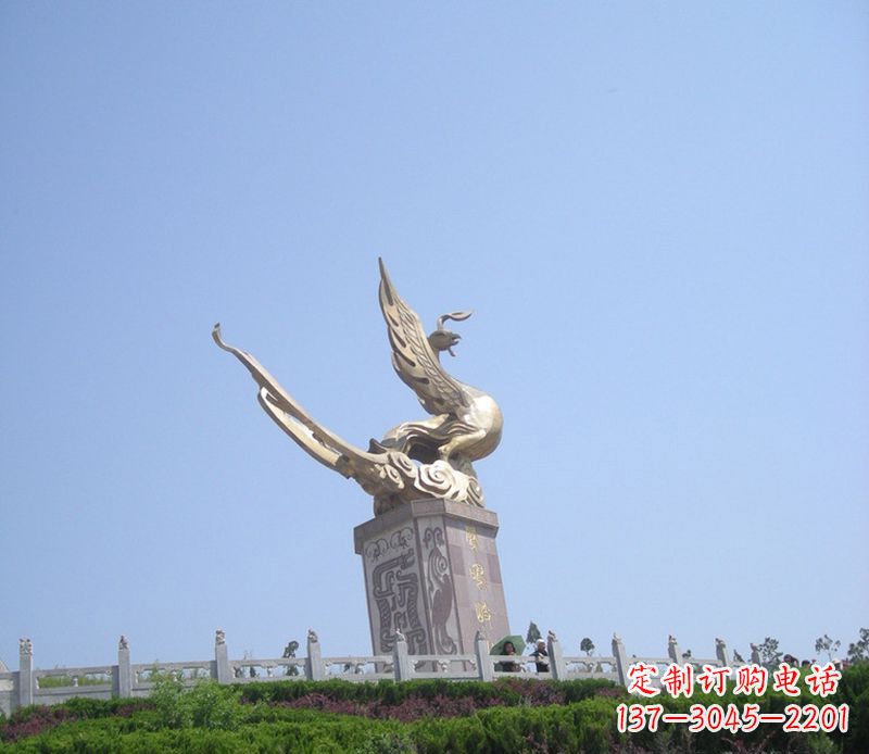 宁德传统工艺精美凤凰铜雕塑