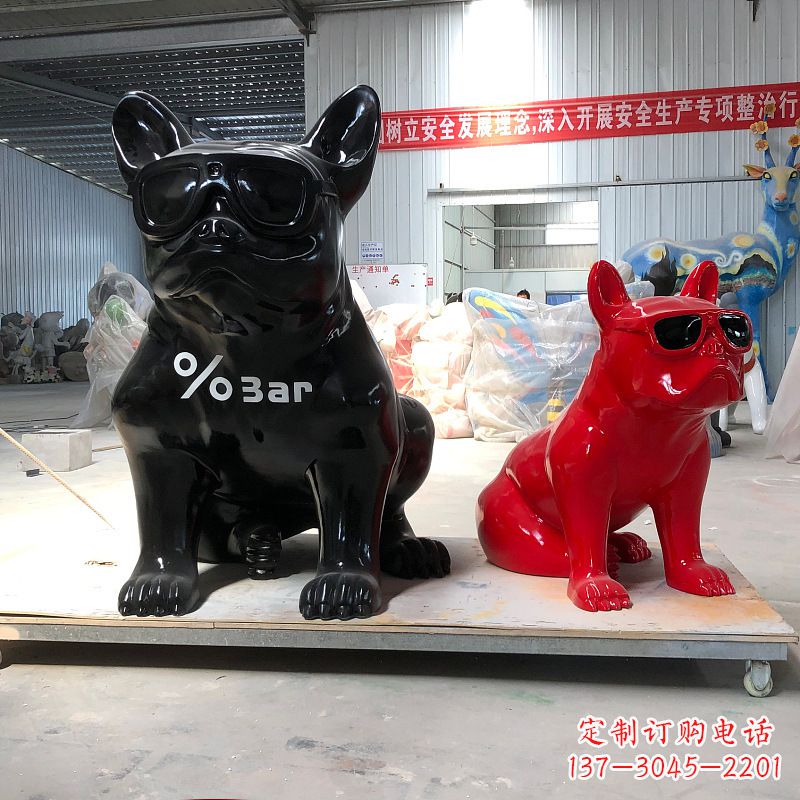 宁德精致可爱的不锈钢斗牛犬雕塑
