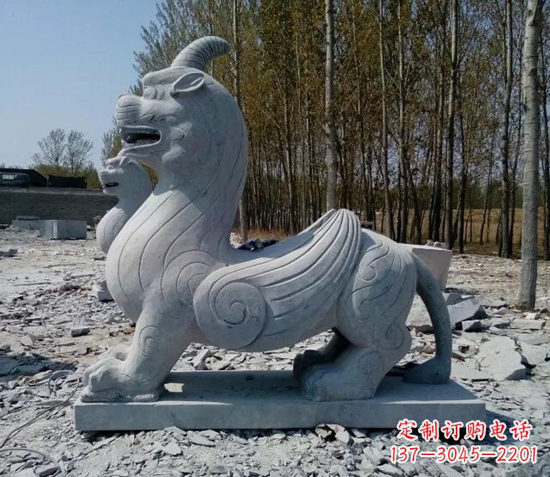 宁德独角兽雕塑,神兽石雕带你穿越回古老神话中