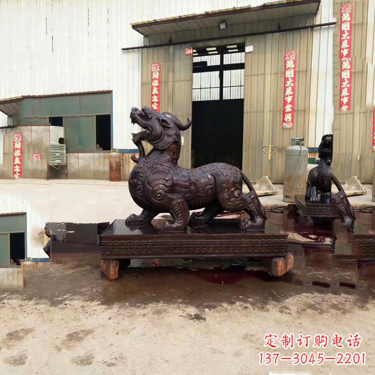 宁德独角兽铸铜雕塑—精雕细琢的艺术瑰宝