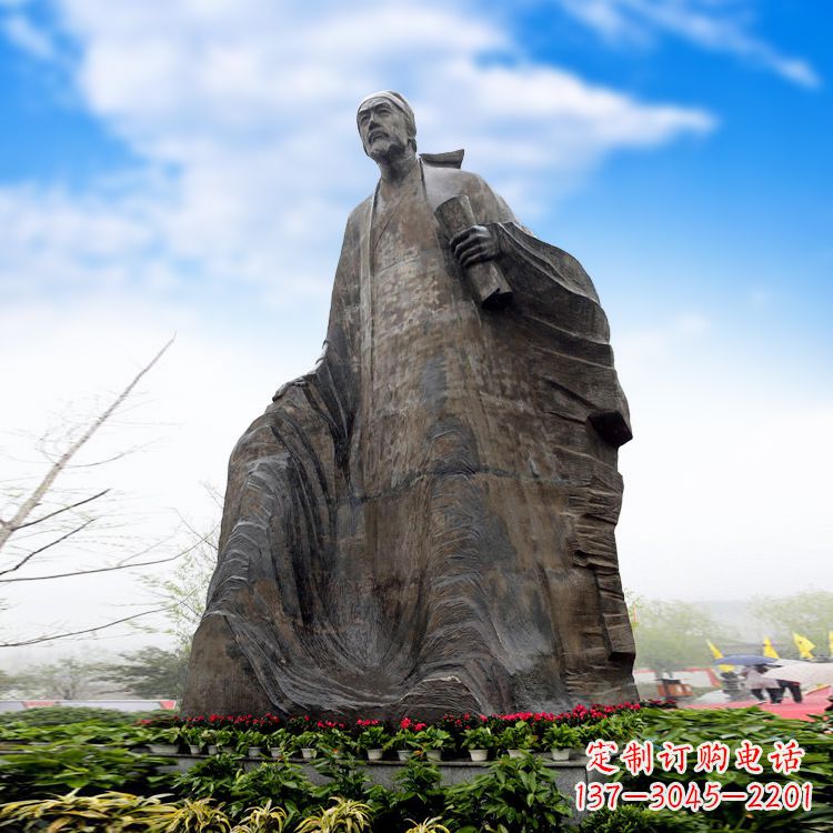 宁德中领雕塑-大型景区景点历史名人杜甫雕像