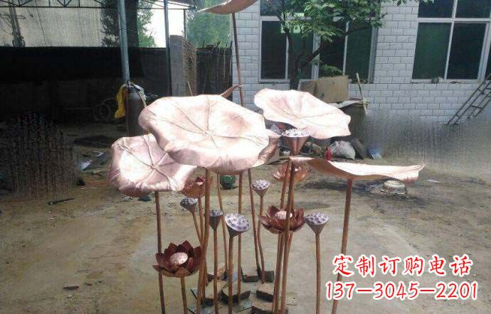 宁德锻铜荷叶雕塑