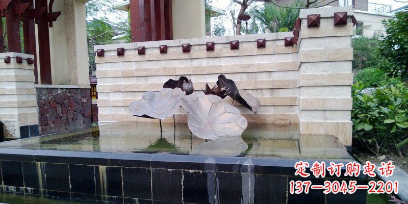 宁德锻铜荷叶雕塑