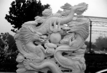 宁德精美大理石双龙雕塑