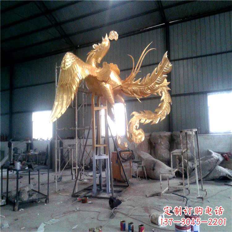 宁德锻铜精美凤凰雕塑