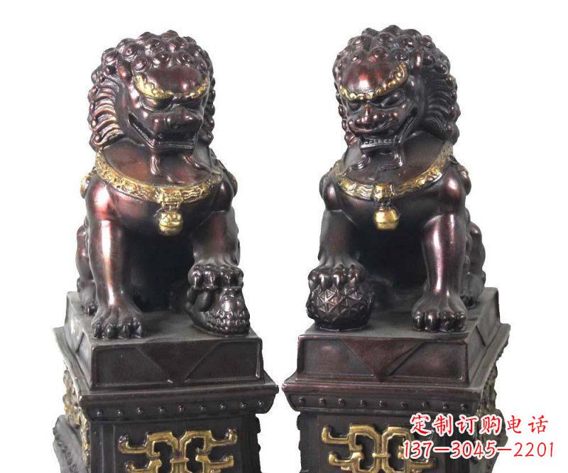 宁德传统工艺铜雕狮子雕塑