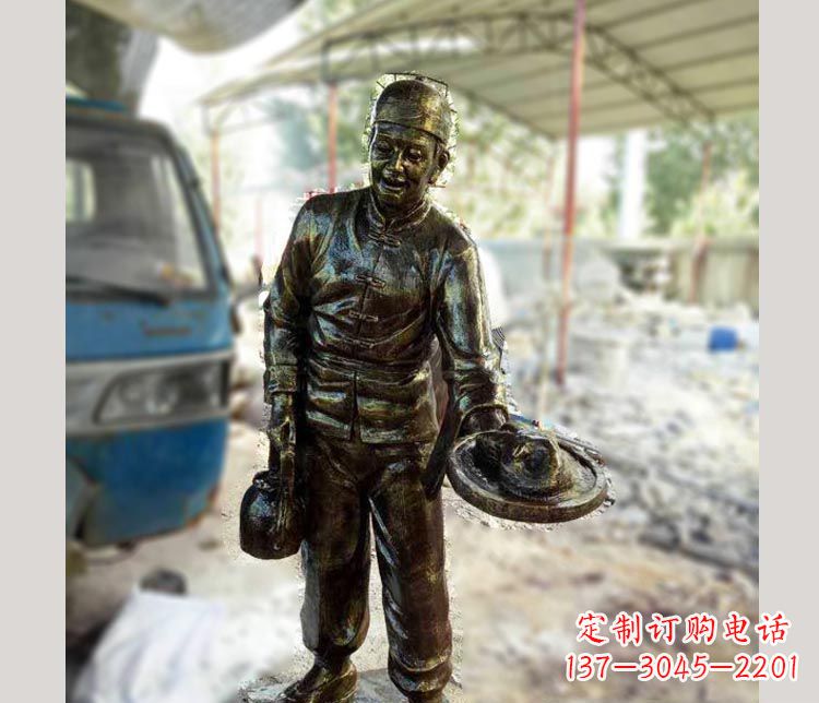 宁德中领雕塑定制铜雕店小二雕塑