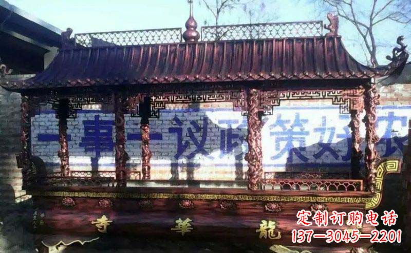 宁德方形寺庙香炉铜雕塑