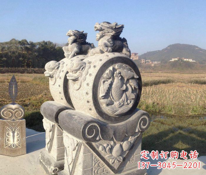 宁德仿古抱鼓石门墩雕塑