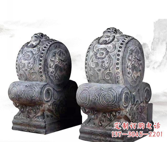宁德仿古抱鼓石门墩雕塑
