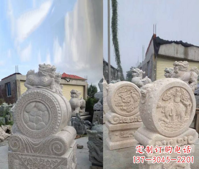 宁德仿古抱鼓石门墩雕塑