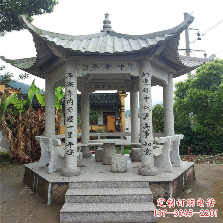宁德精美大理石凉亭雕塑