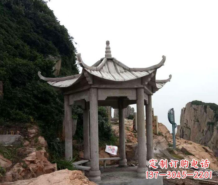 宁德风格独特的仿古凉亭石雕