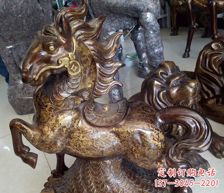 宁德仿古雕塑马摆件