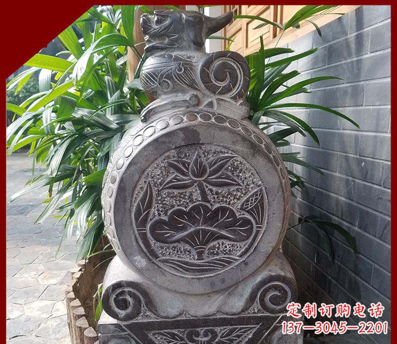 宁德精致仿古门墩雕塑