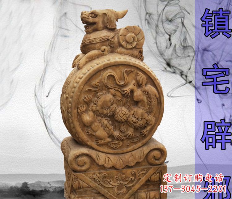 宁德仿古貔貅门墩镇宅辟邪石雕
