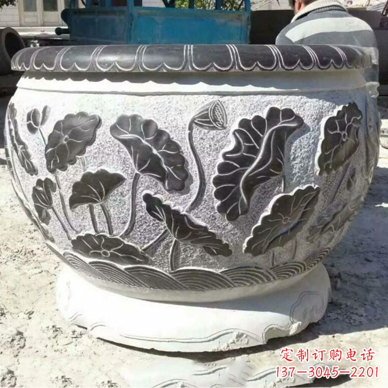 宁德仿古青石做旧水缸