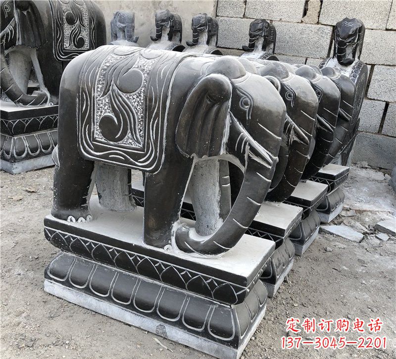 宁德仿古青石大象雕塑