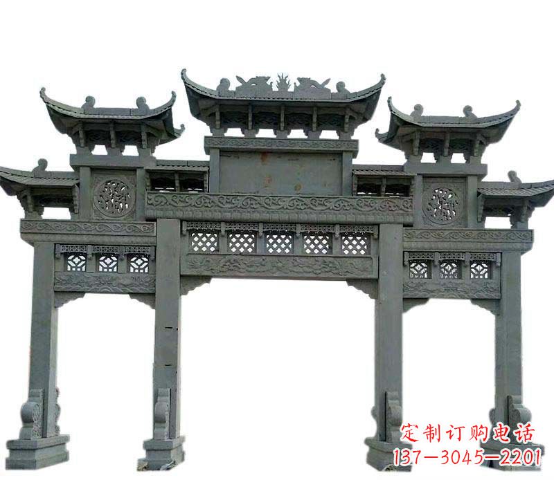 宁德精美的仿古大理石牌坊雕塑