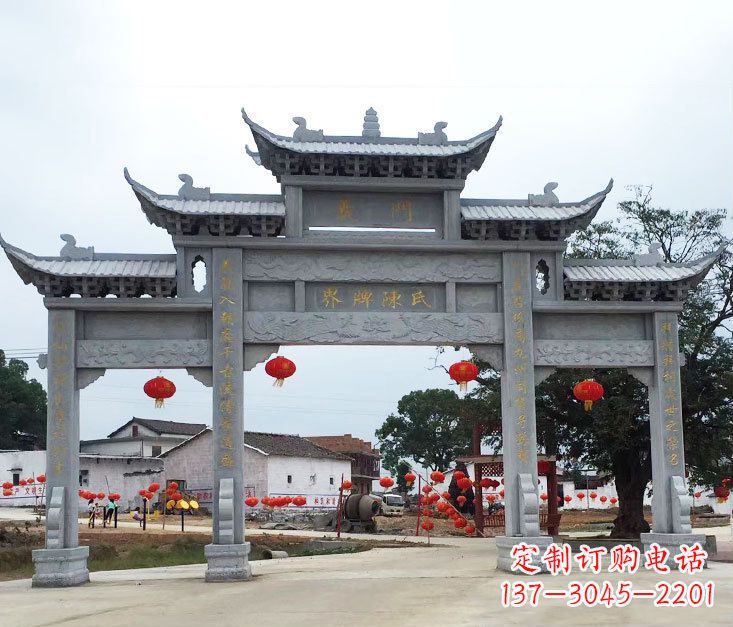 宁德精美仿古牌坊石雕
