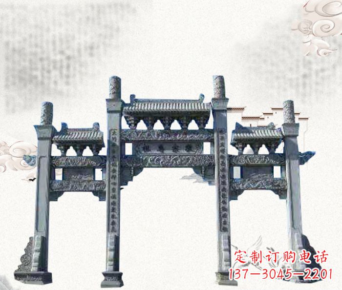 宁德精美仿古牌坊雕塑