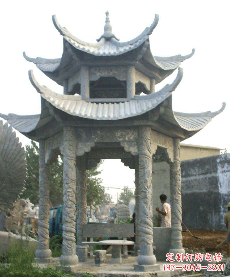 宁德传统工艺石雕凉亭，精美细致，给你温馨家园
