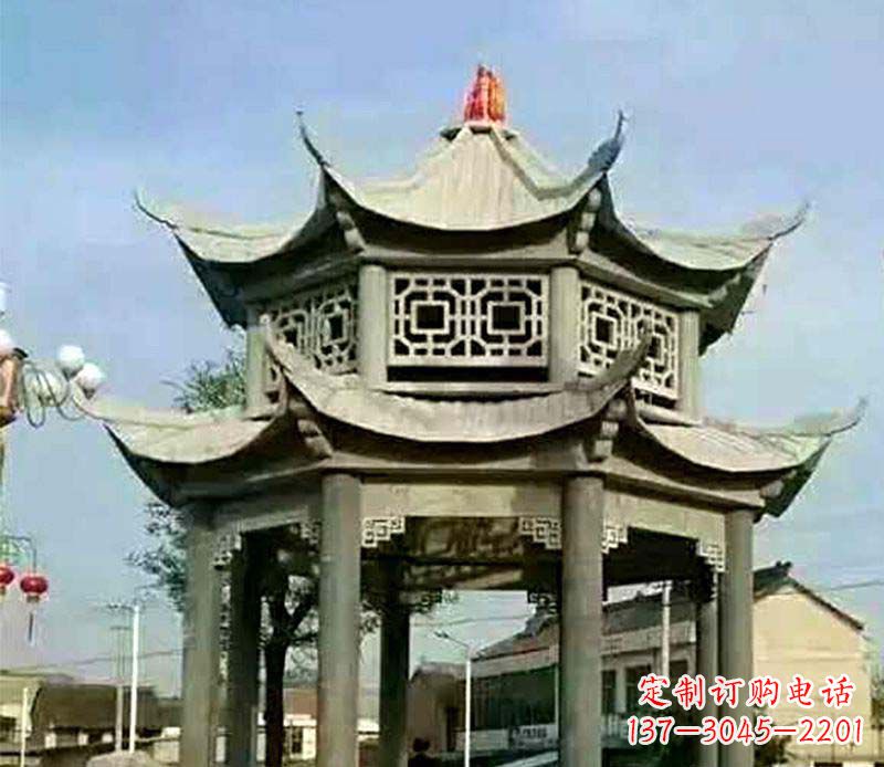 宁德精美仿古石凉亭雕塑
