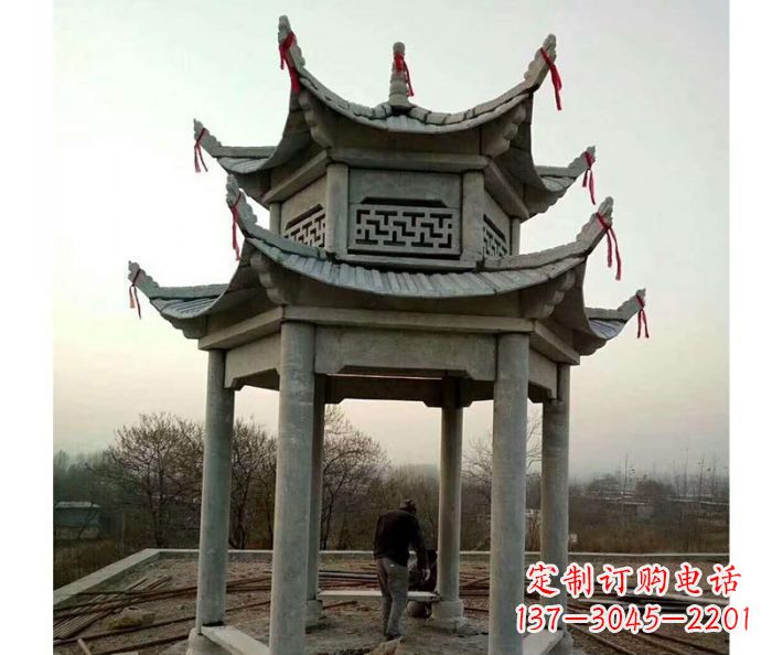 宁德仿古双层石雕凉亭