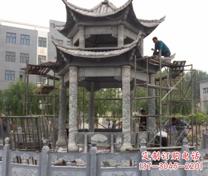 宁德仿古双层石雕凉亭