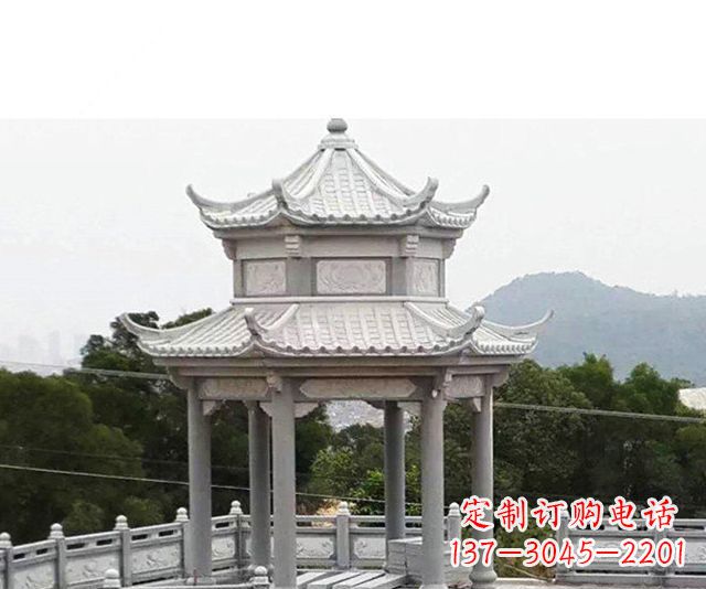 宁德仿古双层石雕凉亭