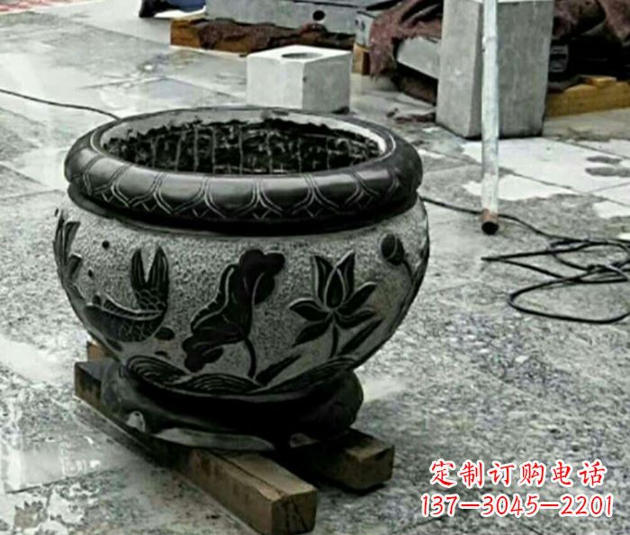 宁德精美仿古招财水缸石雕