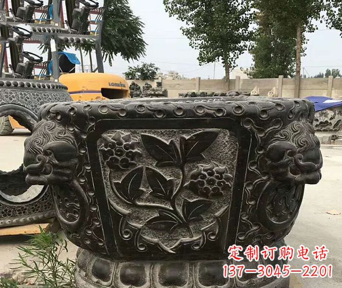 宁德仿古招财石雕水缸