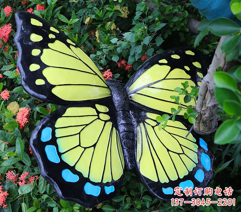 宁德仿真蝴蝶摆件玻璃钢雕塑