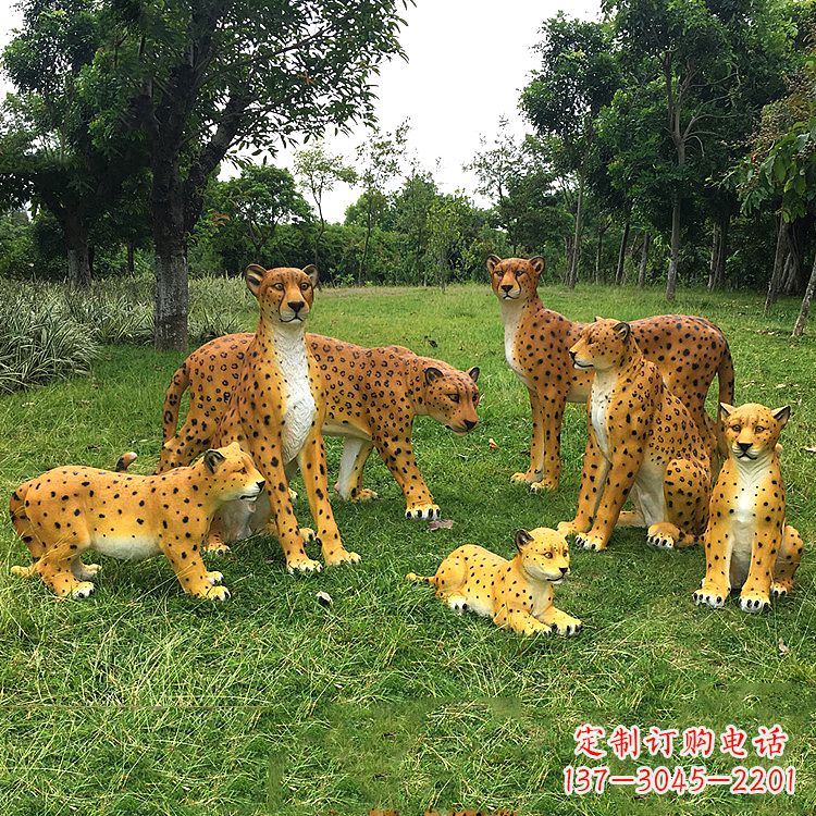 宁德精美玻璃钢豹雕塑