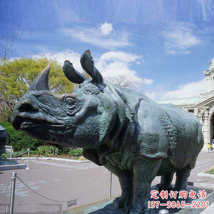 宁德高端犀牛铜雕艺术品