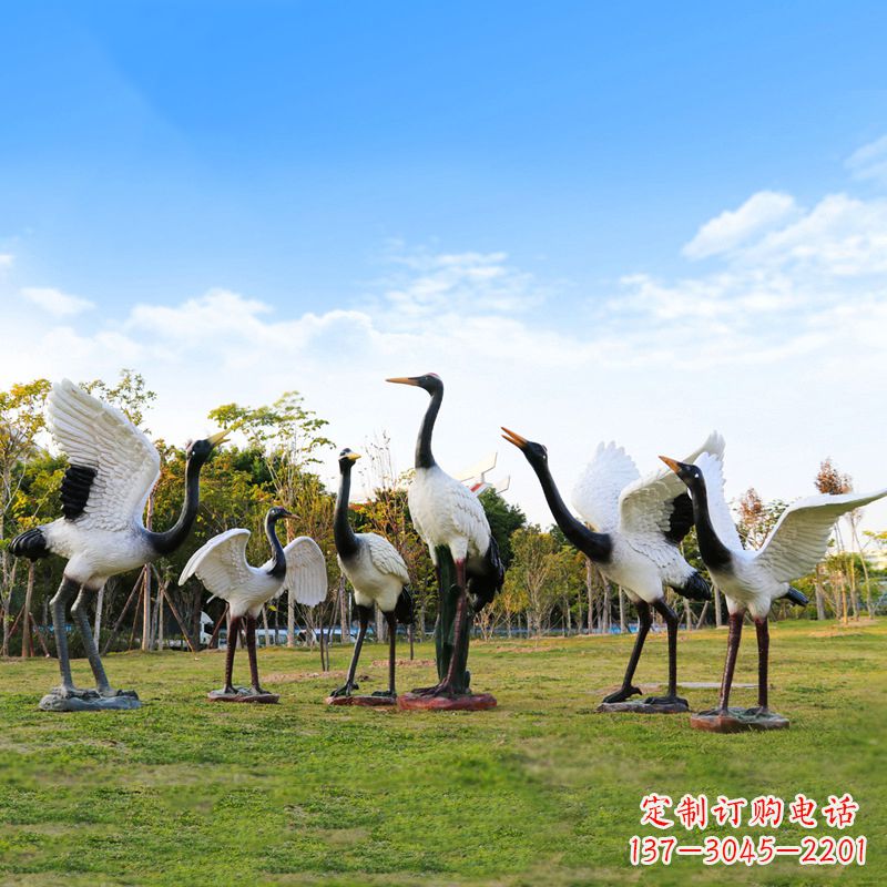 宁德仿真仙鹤公园动物雕塑