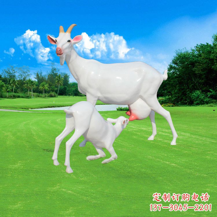 宁德精美仿真羊羔羊跪乳雕塑