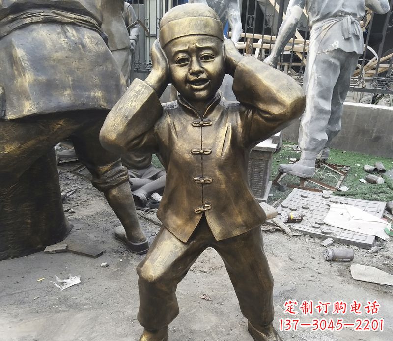 宁德儿童放鞭炮铜雕