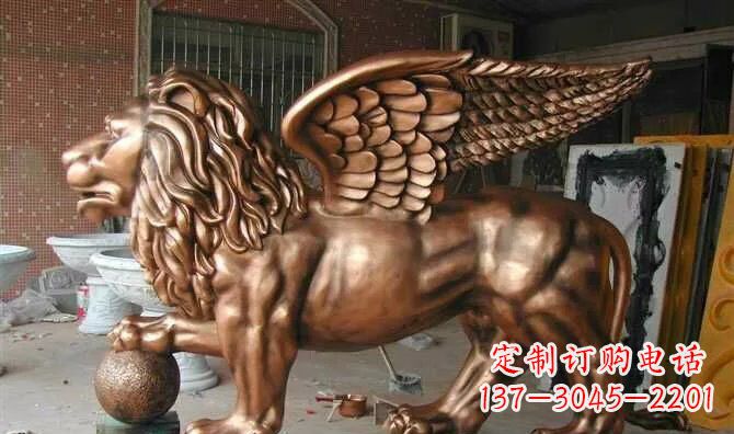 宁德飞狮玻璃钢仿铜动物雕塑