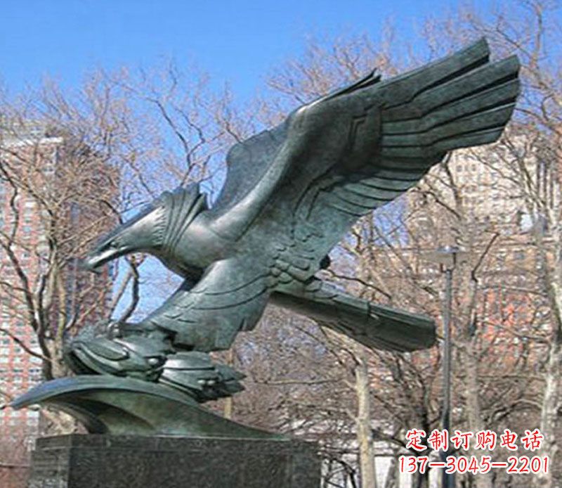 宁德飞鹰石雕动物景观雕塑