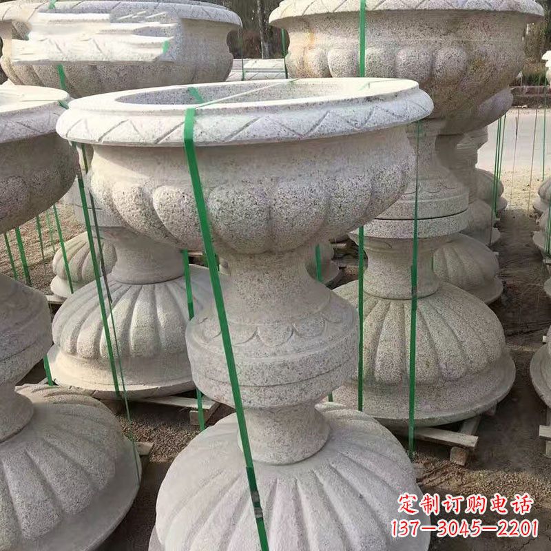 宁德高墩砂岩石雕刻花盆精致技艺打造传统文化风韵