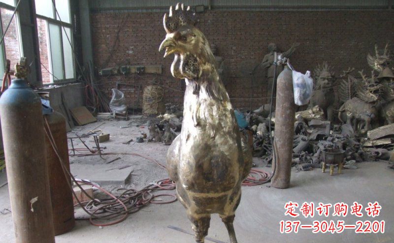宁德雕刻公鸡铜雕,铸就艺术之美