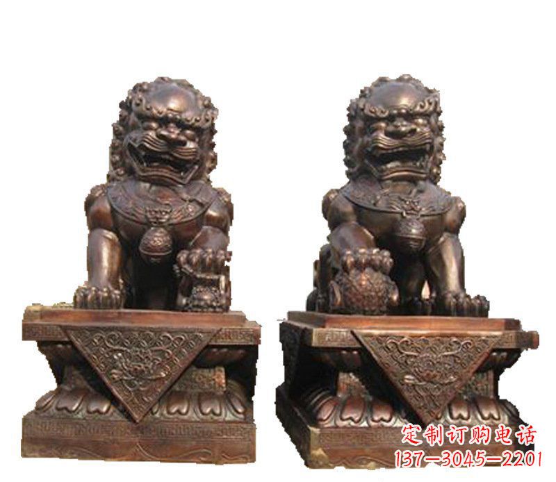 宁德公司汇丰狮子铜雕塑摆件 (2)