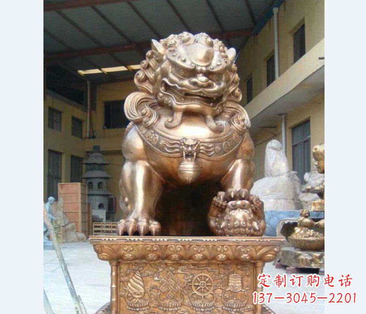 宁德精致装饰型汇丰狮子铜雕塑