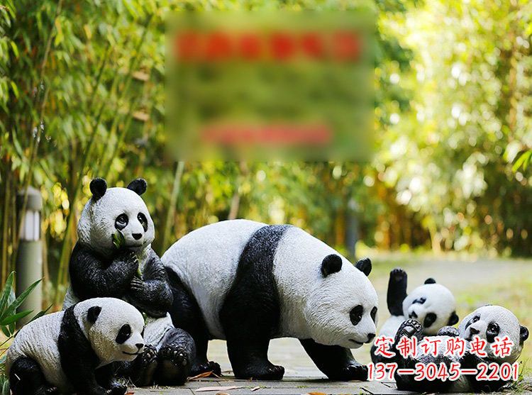 宁德玻璃钢仿真熊猫雕塑