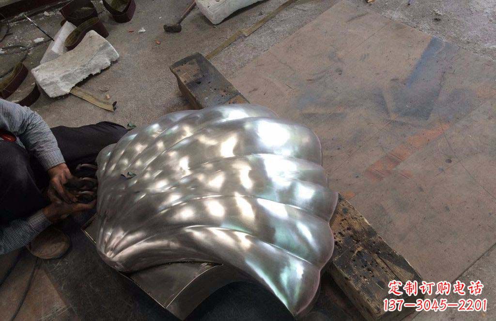 宁德精致现代的不锈钢贝壳雕塑