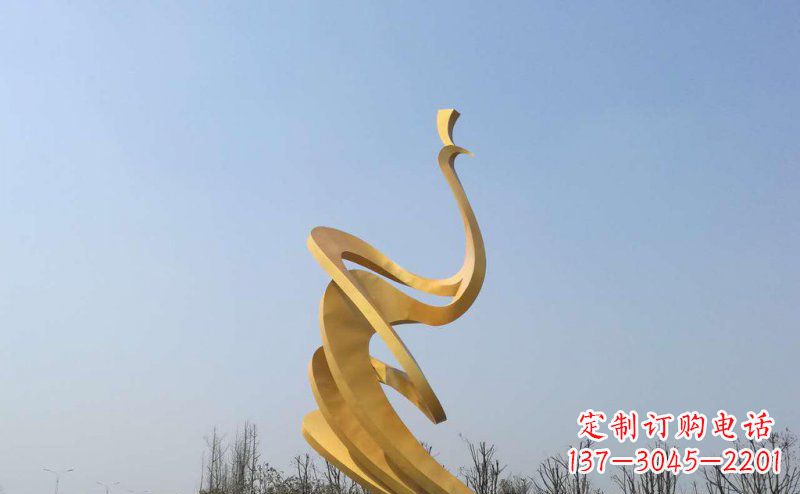宁德抽象凤凰不锈钢雕塑